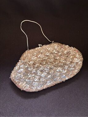Vintage Sequin Evening Clutch Bag